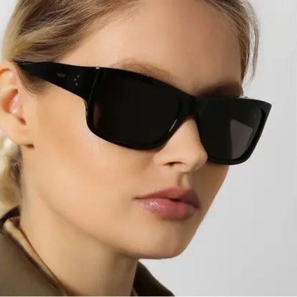 CELINE Sunglasses CL4079IL 02A Black Square Unisex NEW - Picture 1 of 13